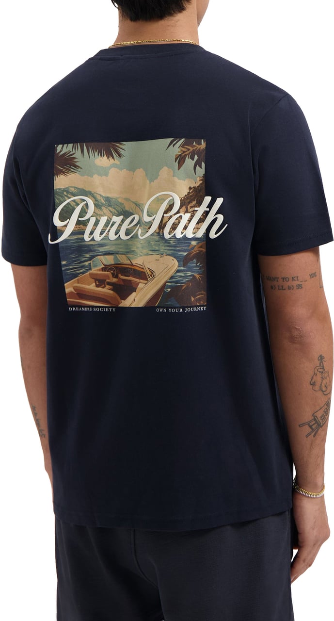 Pure Path Riva View T-shirt donker blauw Blauw