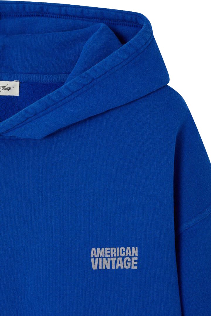American Vintage hoodie bic blue Blauw