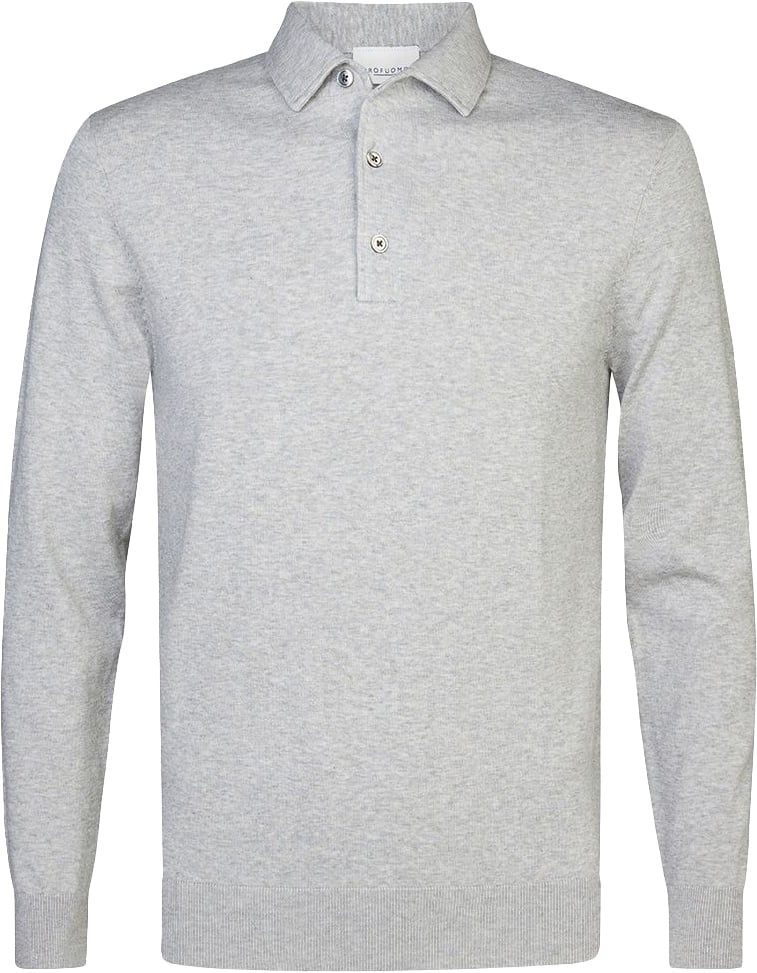 Profuomo polopull licht grijs Grijs