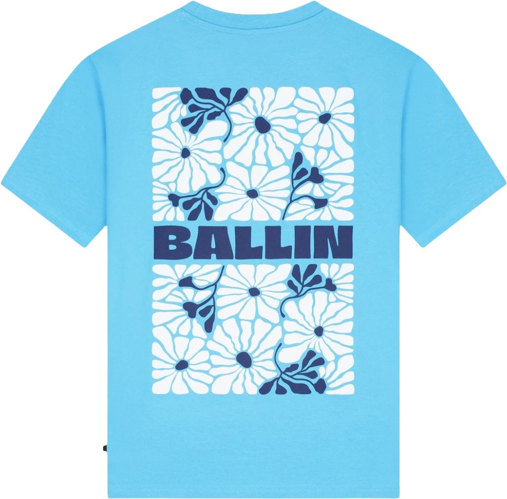 Ballin Amsterdam Floral Bouquet T-shirt Blauw