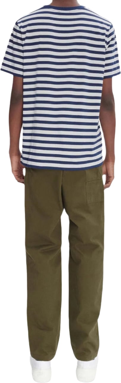 A.P.C. t-shirt streep wit blauw Blauw