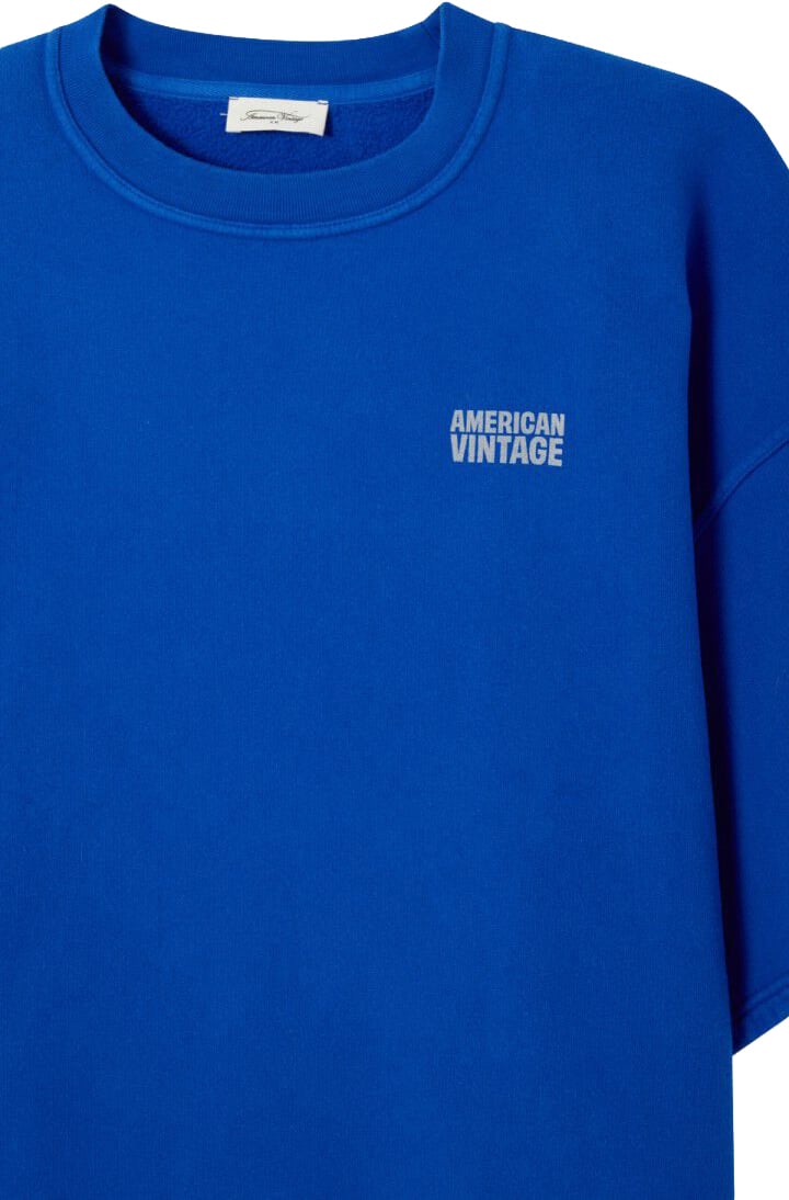American Vintage sweater blauw plizzy Blauw