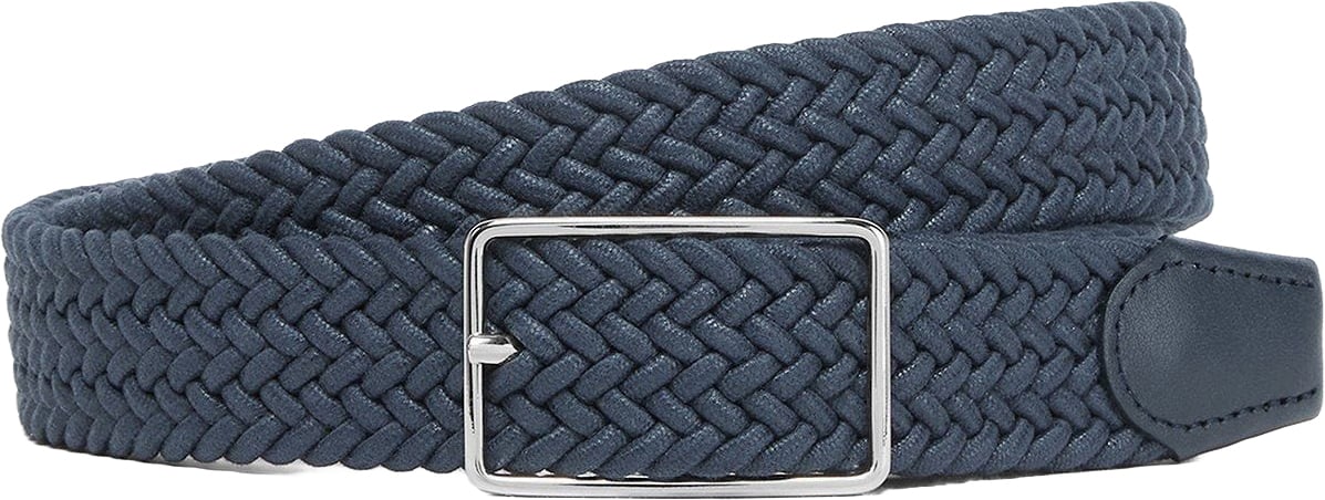 Corneliani belt navy woven Blauw