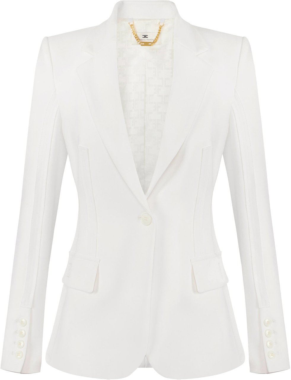 Elisabetta Franchi Jackets Ivory Wit