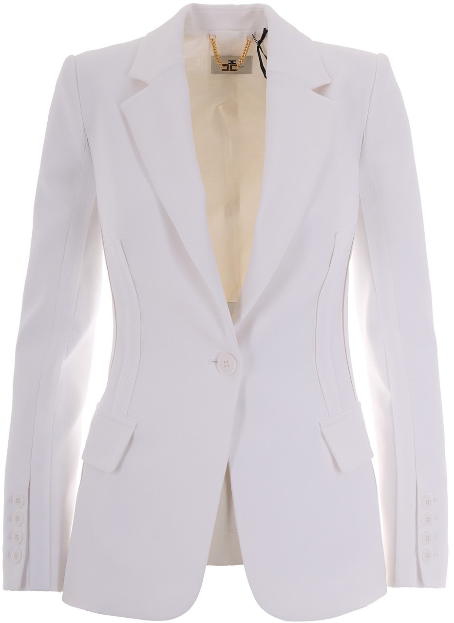 Elisabetta Franchi Jackets Ivory Wit