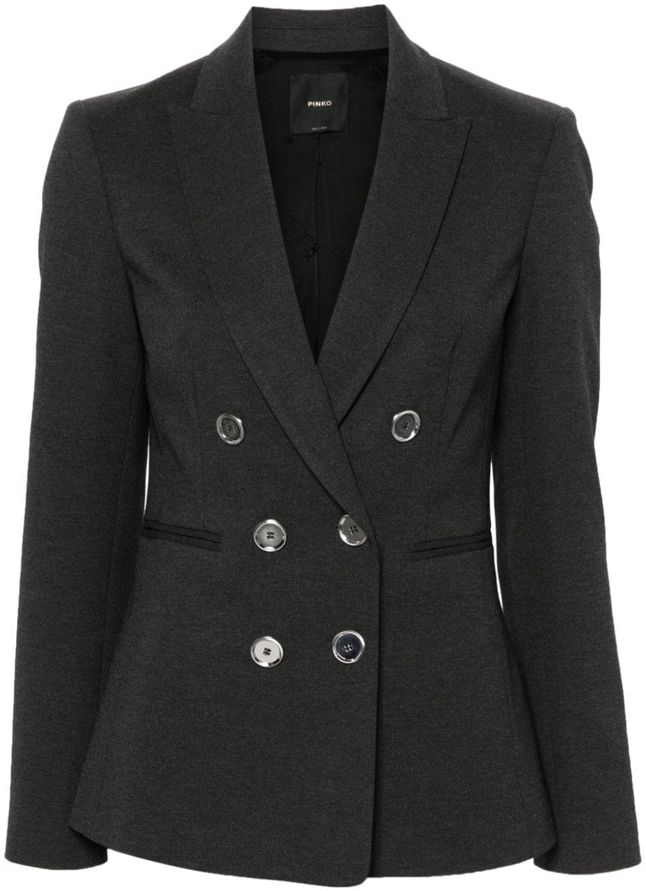 Pinko Double-breasted blazer 'Alexia' Grijs