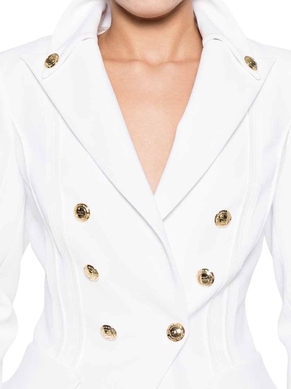 Elisabetta Franchi Jackets Ivory Wit