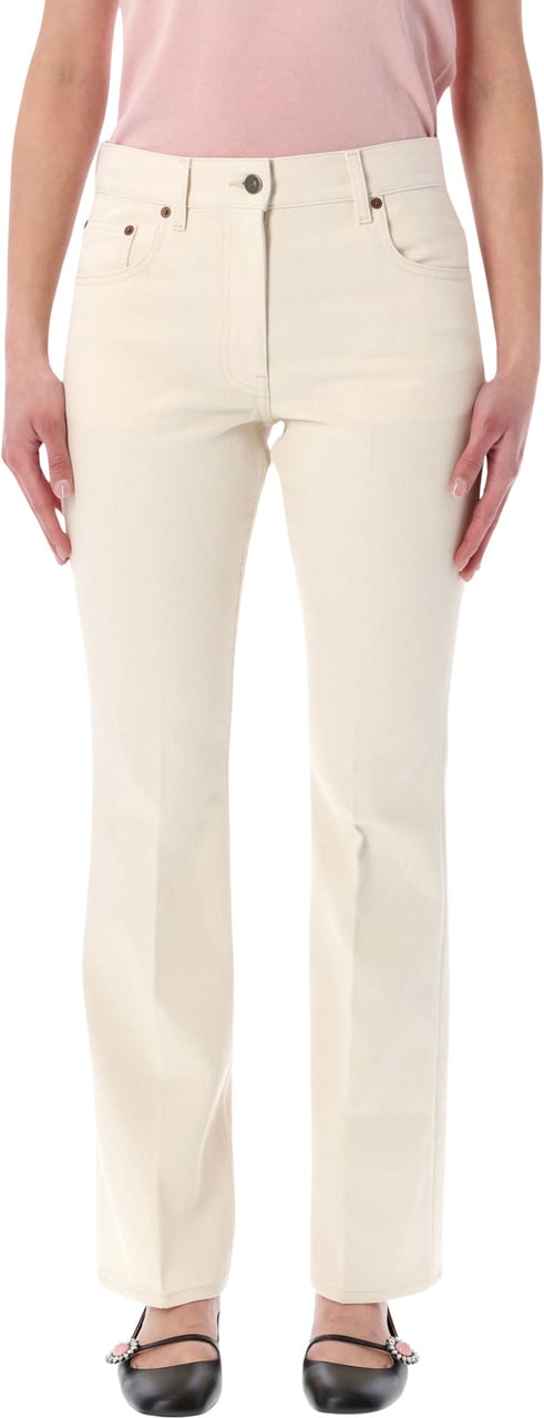 Valentino Garavani Flare Denim Beige Wit