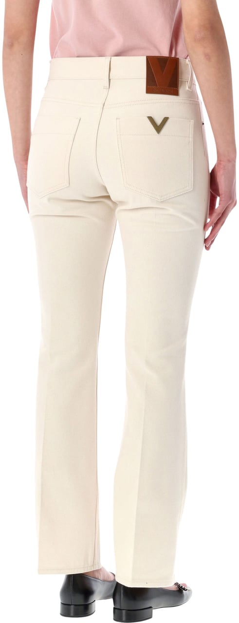 Valentino Garavani Flare Denim Beige Wit