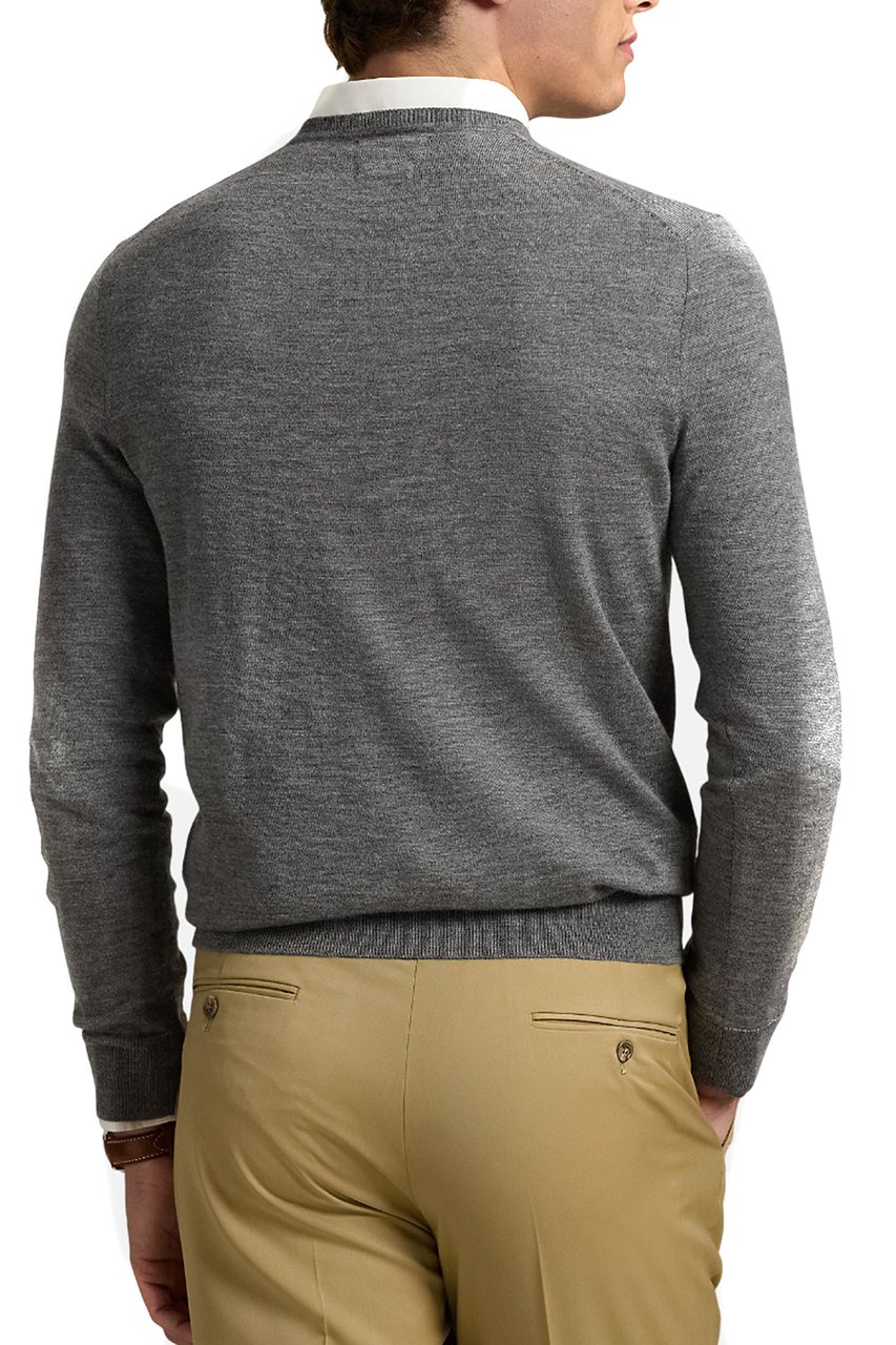 Ralph Lauren Slim fit knit sweater Grijs