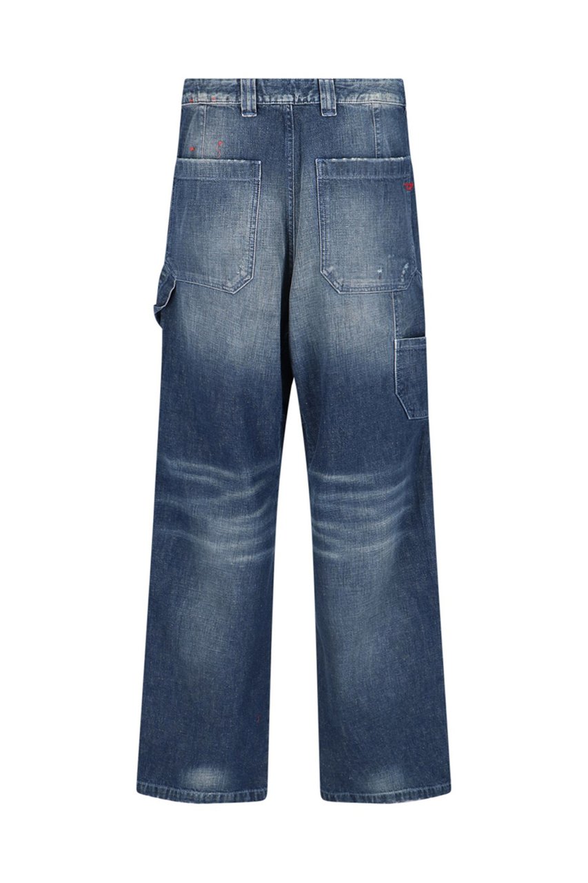 Diesel Jeans Livery Wide Denim Blu Blauw