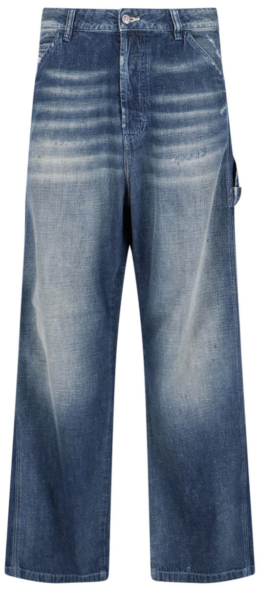 Diesel Jeans Livery Wide Denim Blu Blauw
