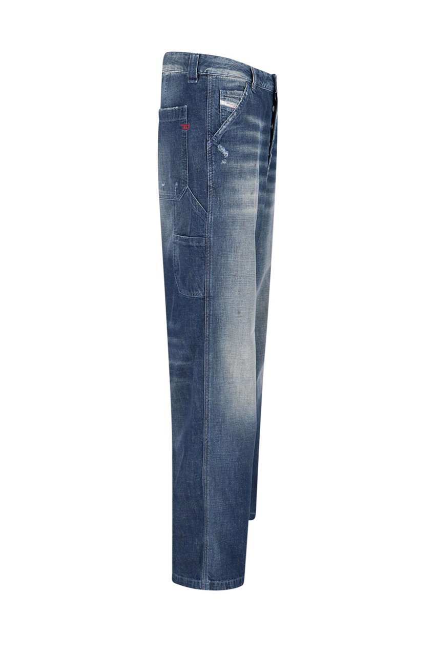 Diesel Jeans Livery Wide Denim Blu Blauw