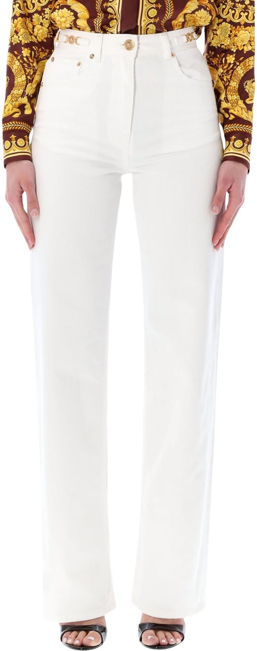 Versace Straight Denim Bianco Wit