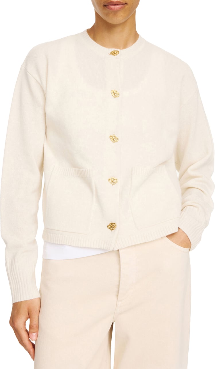 By Malene Birger Veronika wool cardigan Neutraal