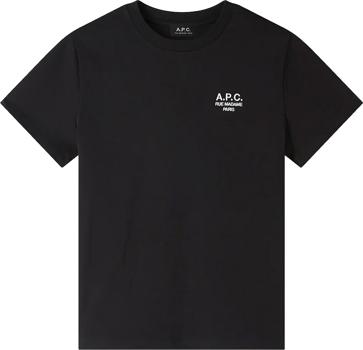 A.P.C. T-shirt rue madame zwart Zwart