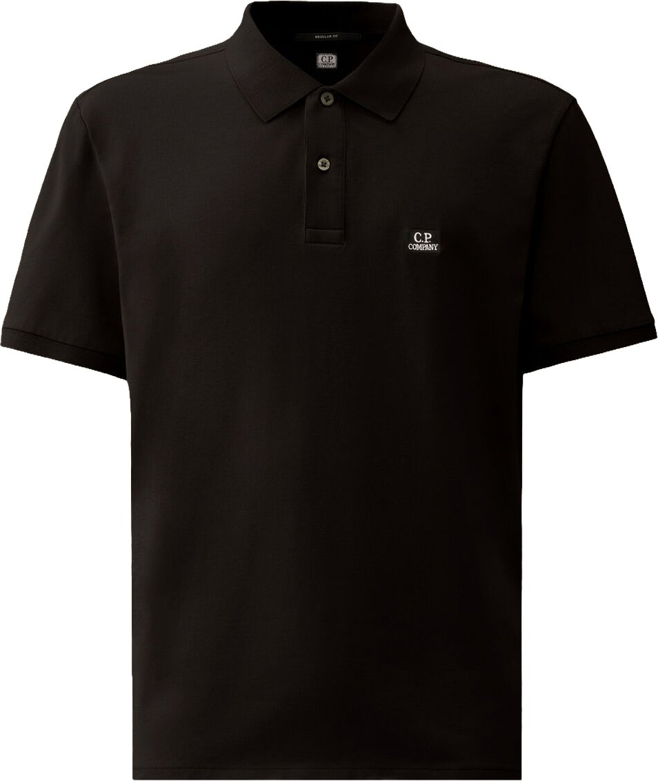 CP Company Stretch Piquet Short Sleeve Polo Zwart