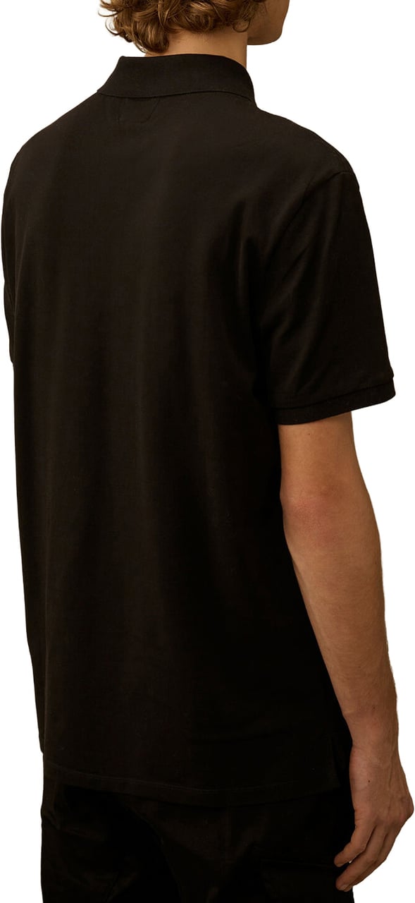 CP Company Stretch Piquet Short Sleeve Polo Zwart