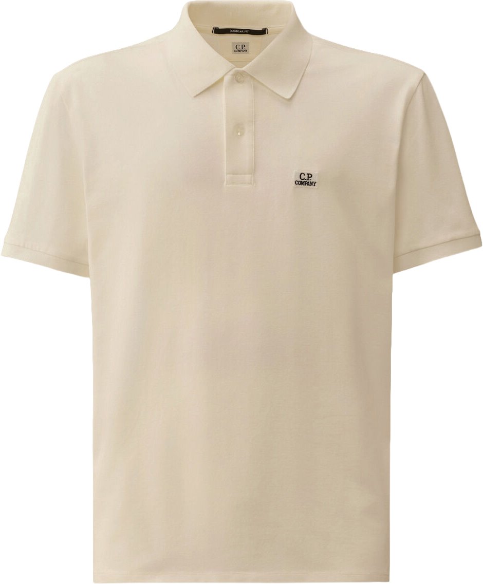 CP Company Stretch Piquet Short Sleeve Polo Wit