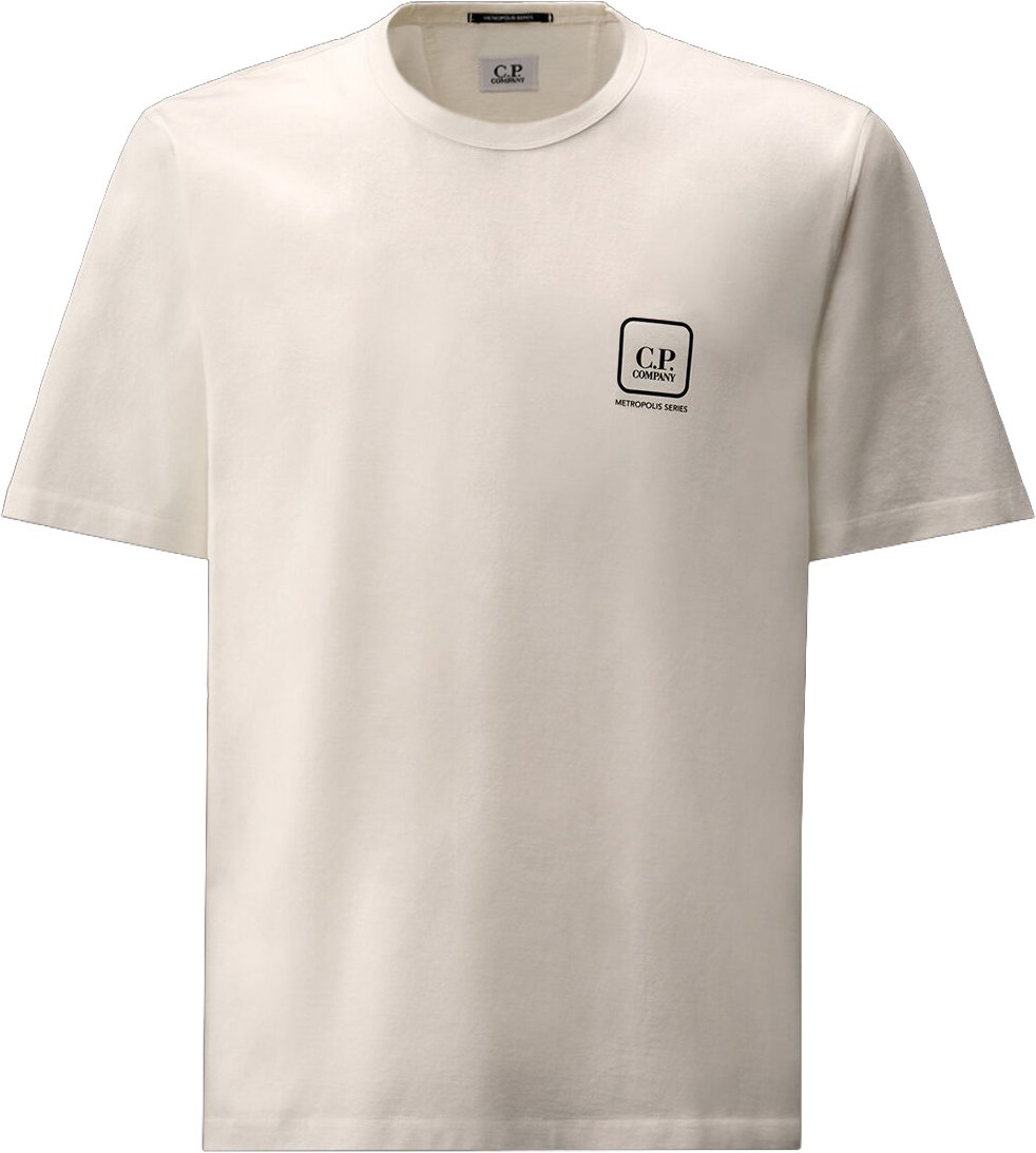 CP Company Short Sleeve Printed Badge T-Shirt Wit