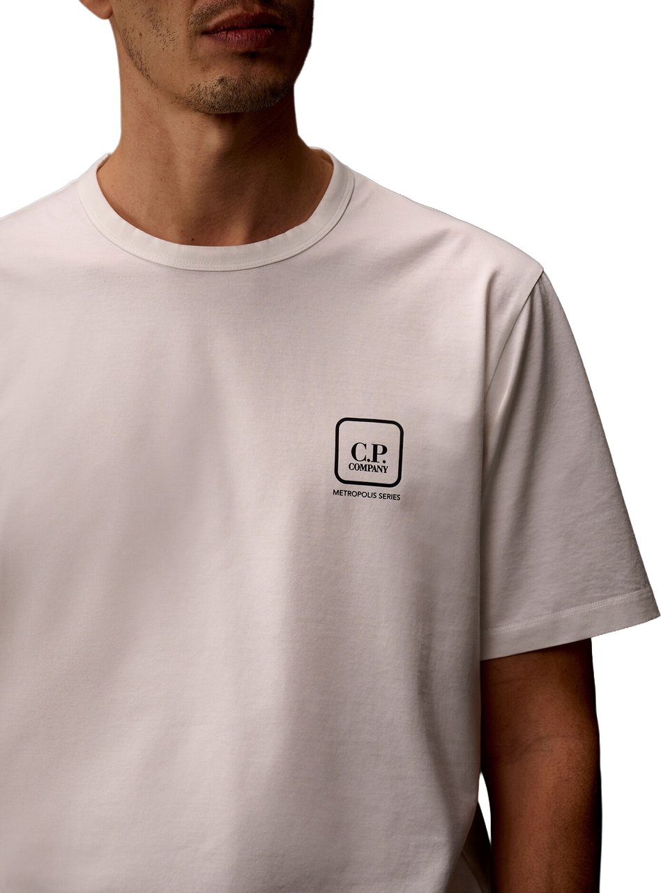 CP Company Short Sleeve Printed Badge T-Shirt Wit
