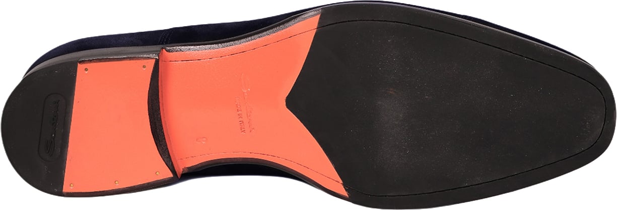 Santoni Oxford veterschoen donkerblauw Blauw