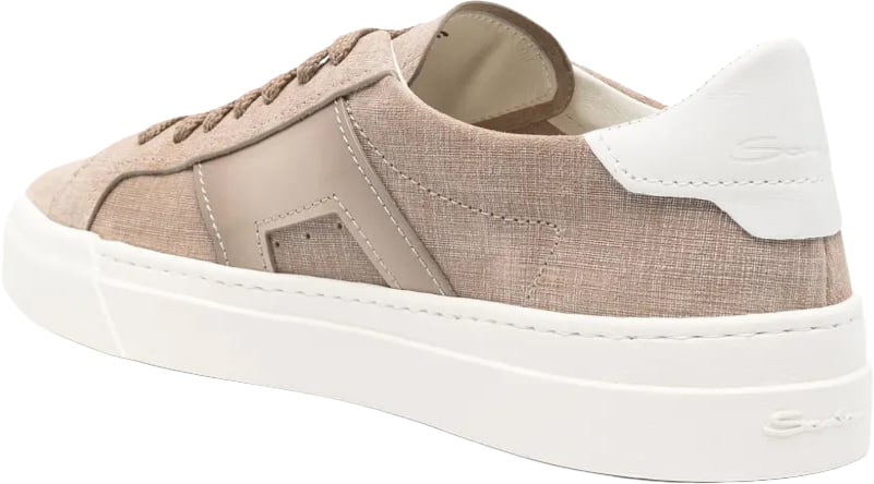 Santoni Sneakers met dubbele gesp Beige