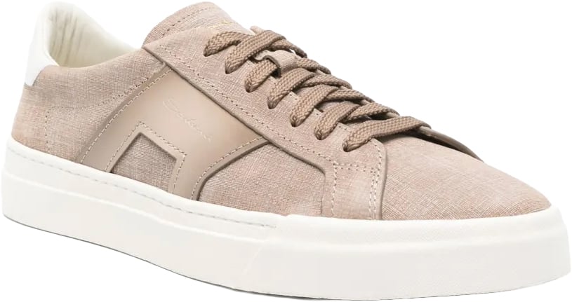 Santoni Sneakers met dubbele gesp Beige