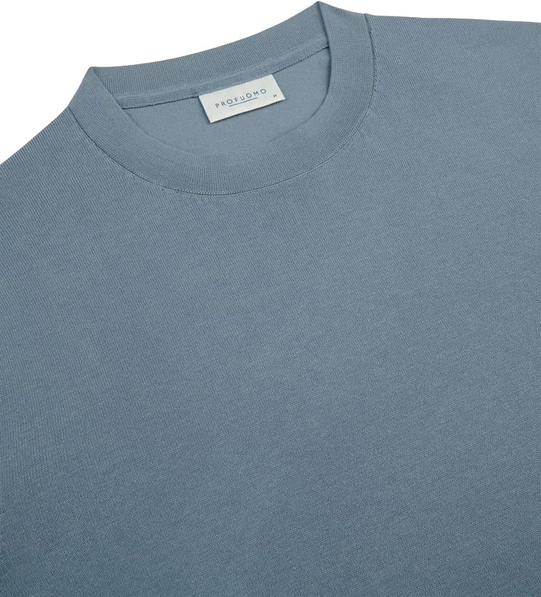 Profuomo pull blauw grijs Blauw