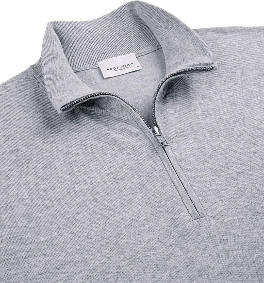 Profuomo pull lyocell grey Grijs