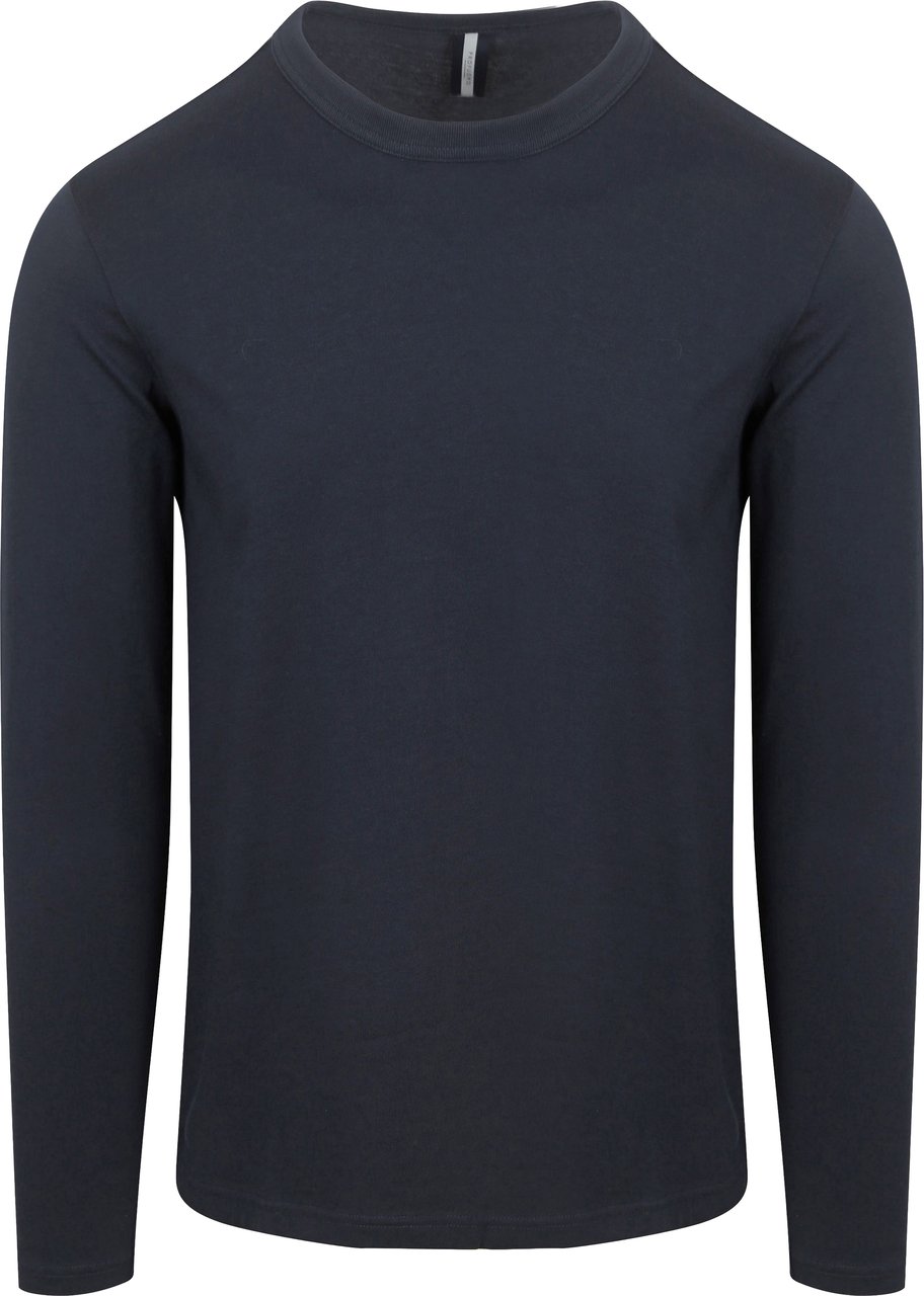 Profuomo t-shirt dbl lange mouwen Blauw