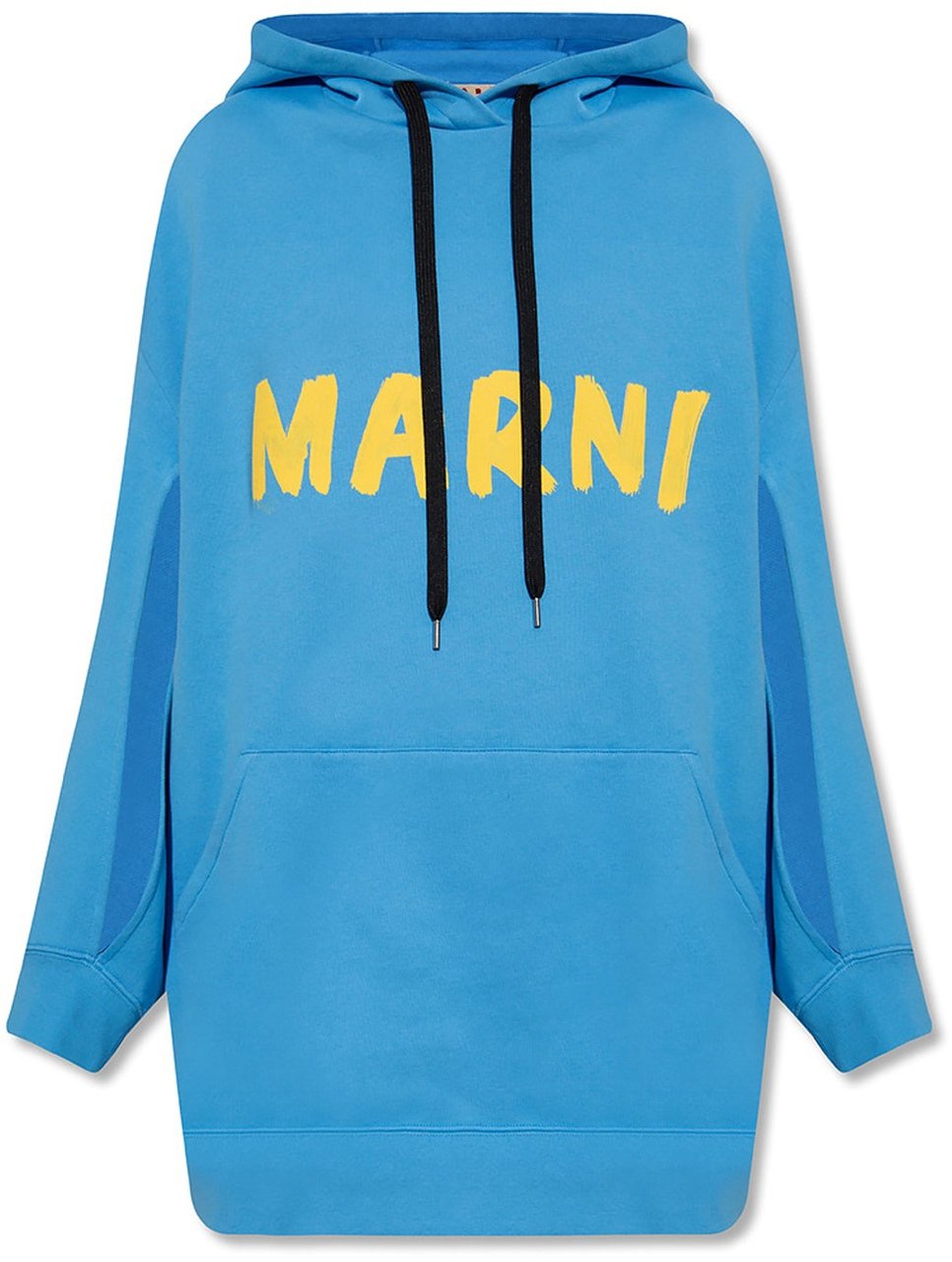 Marni Longline Logo Hooded Sweatshirt Blauw