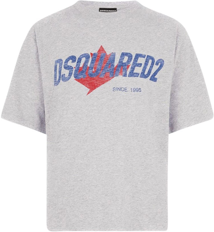 Dsquared2 Dsquared2 Melange grey cotton t-shirt Grijs
