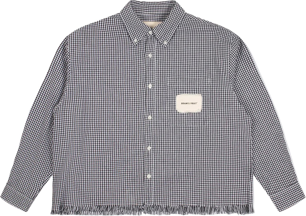 Bram's Fruit Distressed farmer's shirt Zwart