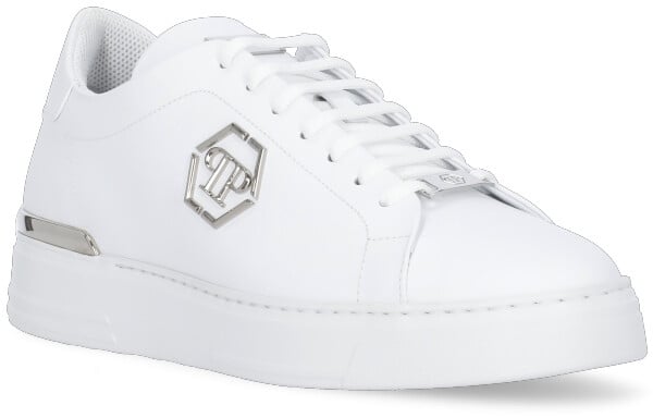 Philipp Plein Hexagon Low Top Sneakers White Wit