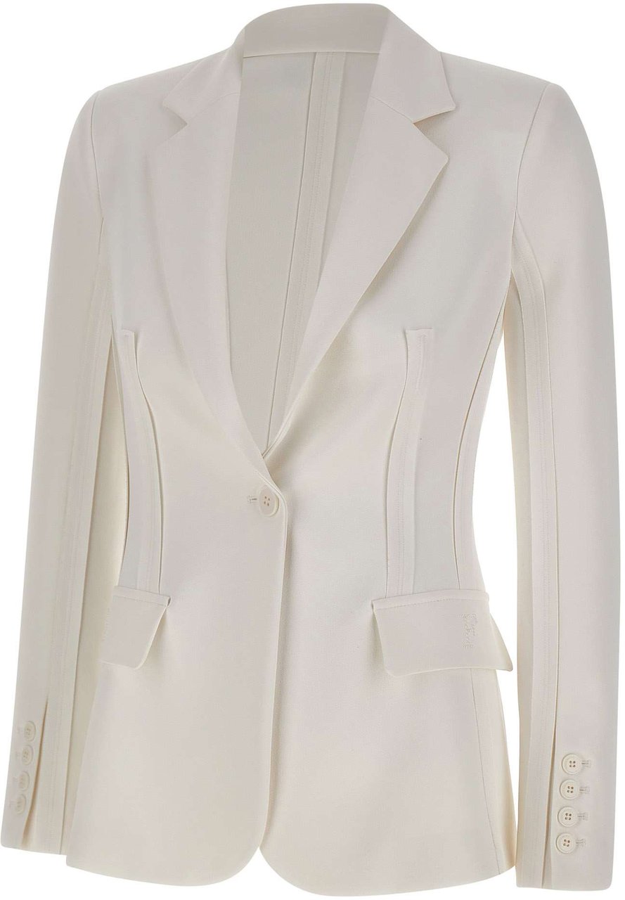 Elisabetta Franchi Jackets Ivory Wit