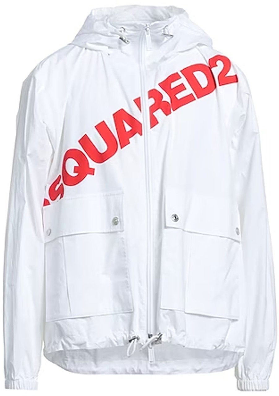 Dsquared2 Dsquared2 Logo Hooded Windbreaker Wit