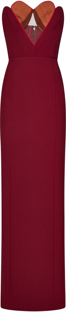 Nensi Dojaka Dresses Bordeaux Maroon