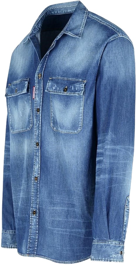 Dsquared2 Denim shirt 'Dan' Blauw