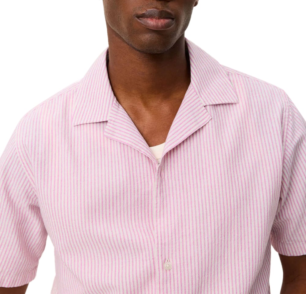 Les Deux chemise manches courtes les deux lukas coton crocus pink Roze