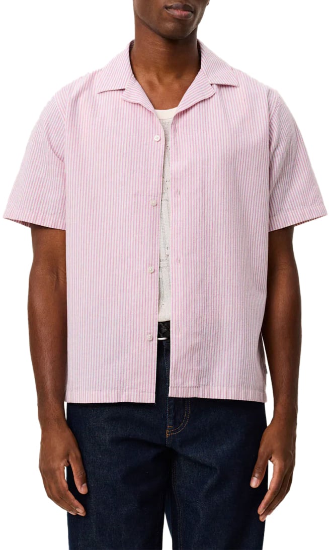 Les Deux chemise manches courtes les deux lukas coton crocus pink Roze