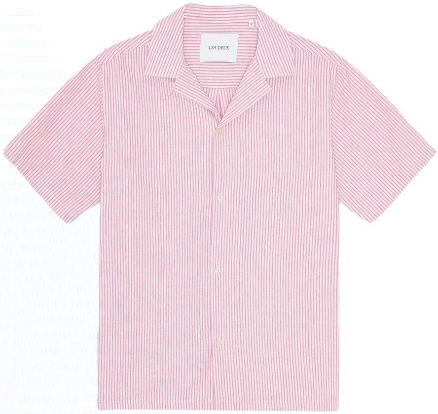 Les Deux chemise manches courtes les deux lukas coton crocus pink Roze