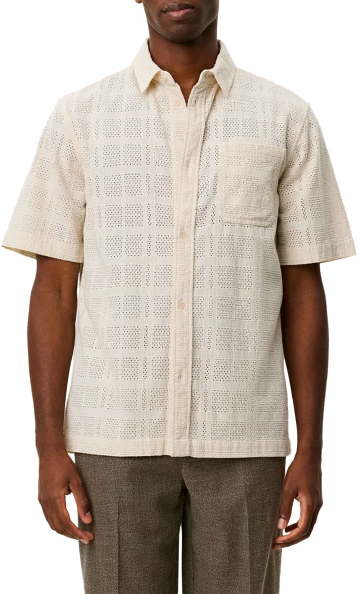 Les Deux chemise les deux charlie coton ivory Wit