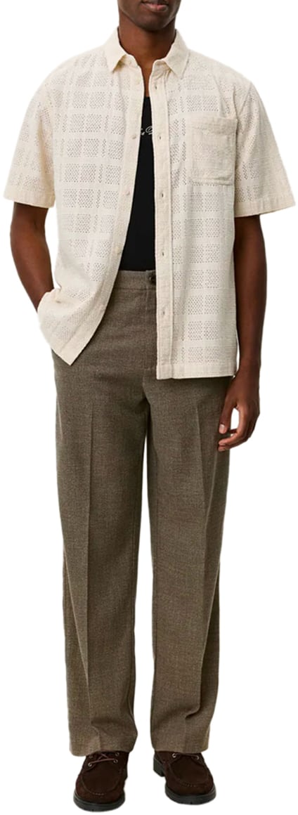 Les Deux chemise les deux charlie coton ivory Wit