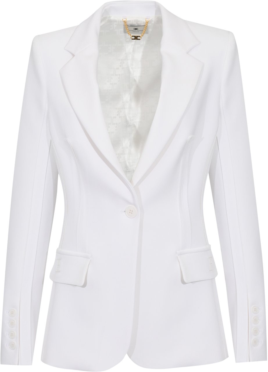 Elisabetta Franchi Jackets Ivory Wit