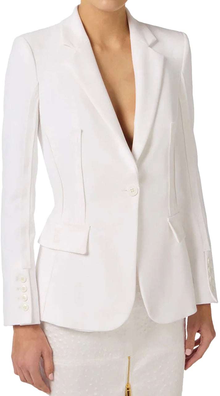 Elisabetta Franchi Jackets Ivory Wit
