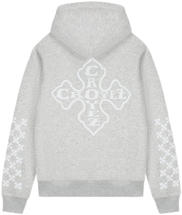 Croyez Croyez Cross Zip Hoodie Grijs
