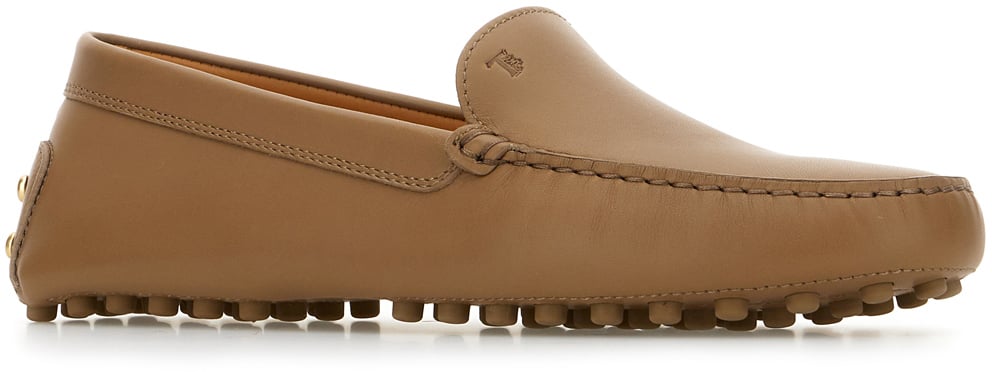 Tod's Brown leather loafers Beige