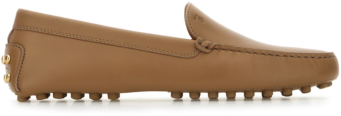 Tod's Brown leather loafers Beige