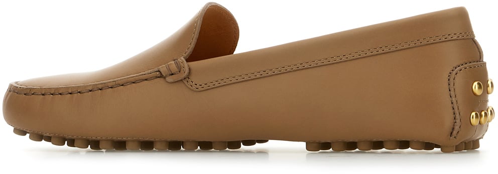 Tod's Brown leather loafers Beige